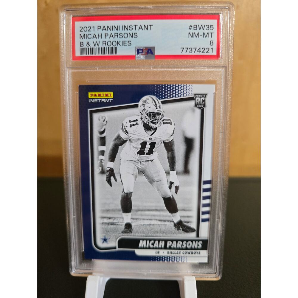 2021 PANINI INSTANT MICAH PARSONS B&W ROOKIES (PSA 8)
